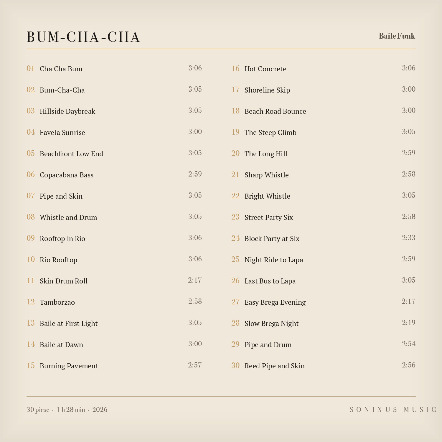 Bum-Cha-Cha â tracklist