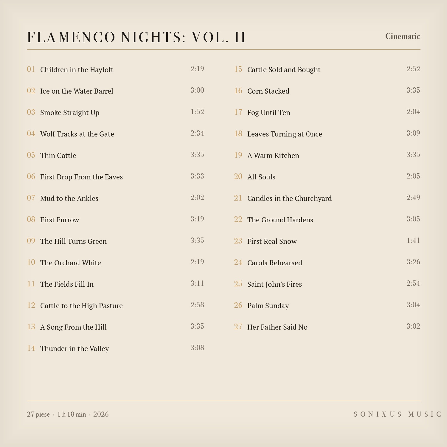 Flamenco Nights: Vol. II — tracklist