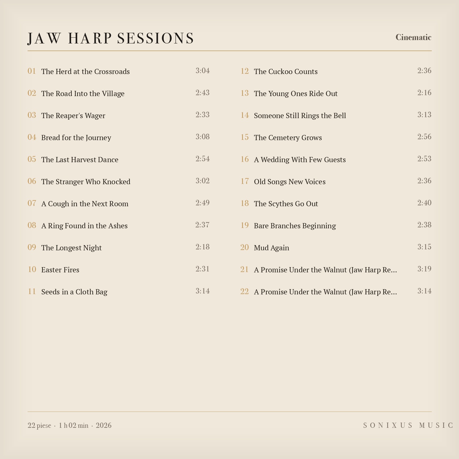 Jaw Harp Sessions — tracklist