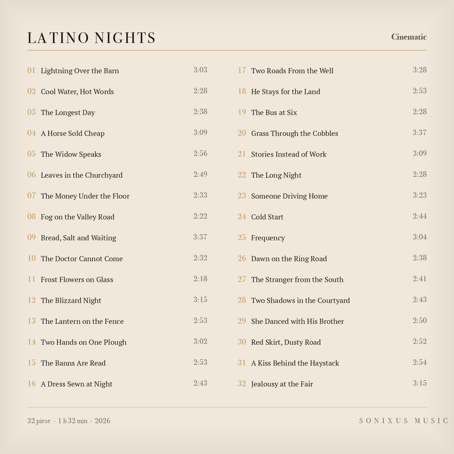 Latino Nights — tracklist