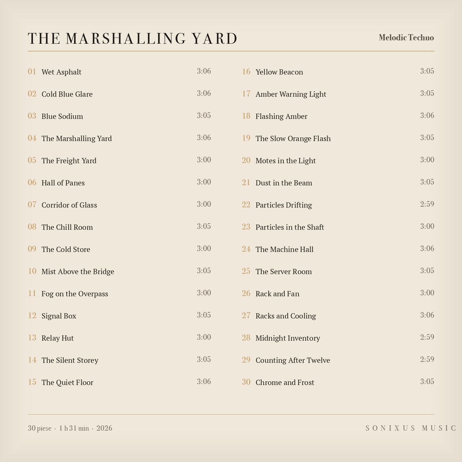 The Marshalling Yard — tracklist